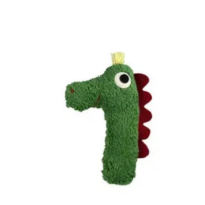 Baby Rassel Drache aus Bio Baumwollplüsch