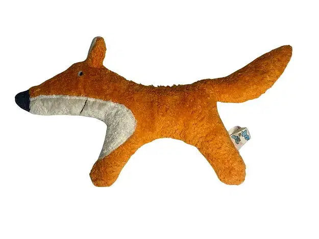 Bio Baby Rassel – Fuchs Design Von PAT & PATTY, Handgemacht Und GOTS Zertifiziert Für Sicheres Spielen