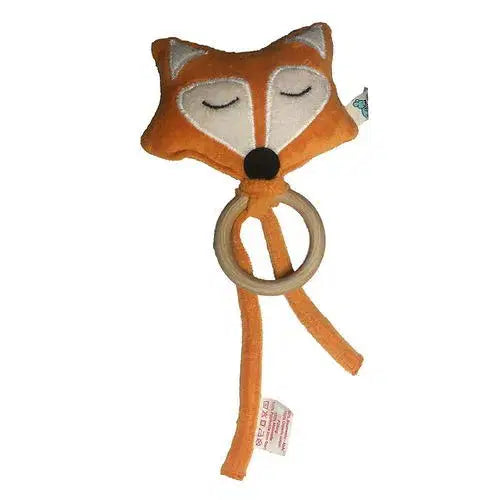 Bio Baby Rassel Mit Fuchs Motiv – Handgemacht Und GOTS Zertifiziert Von PAT & PATTY