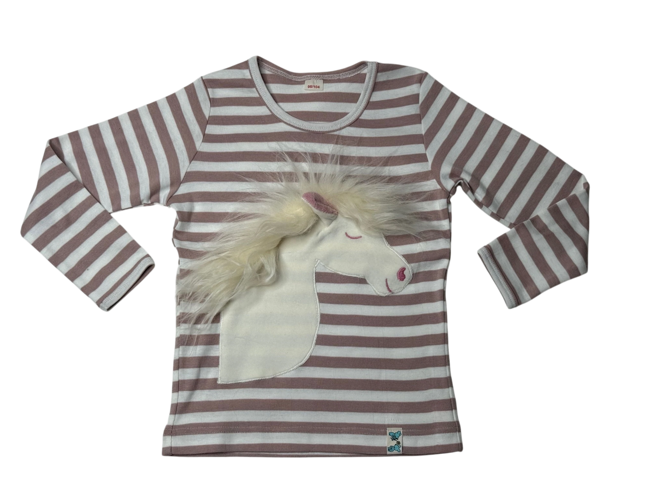 Bio Baumwolle Kindershirt mit Einhorn Applikation