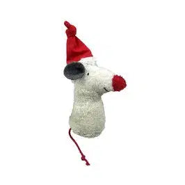 Weiche Bio Rassel "Weihnachtsmaus" – GOTS Zertifiziertes, Langlebiges Handgemachtes Babyspielzeug Von PAT & PATTY Mit Sanftem Stoff Für Nachhaltigen Spielspaß