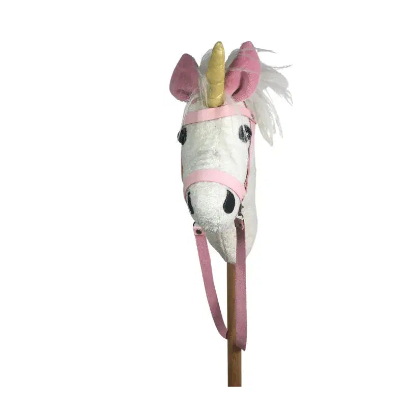 Bio Steckendpferd Einhorn mit Zaumzeug