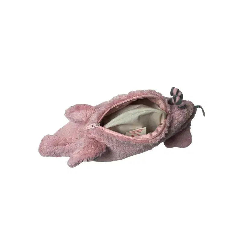 Bio Wärmekissen Schwein aus Bio-Baumwolle mit Kirschkernfüllung Inlett