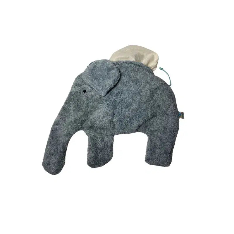 Bio-Wärmekissen Elefant aus grauem Frottee mit Inlet – PAT & PATTY