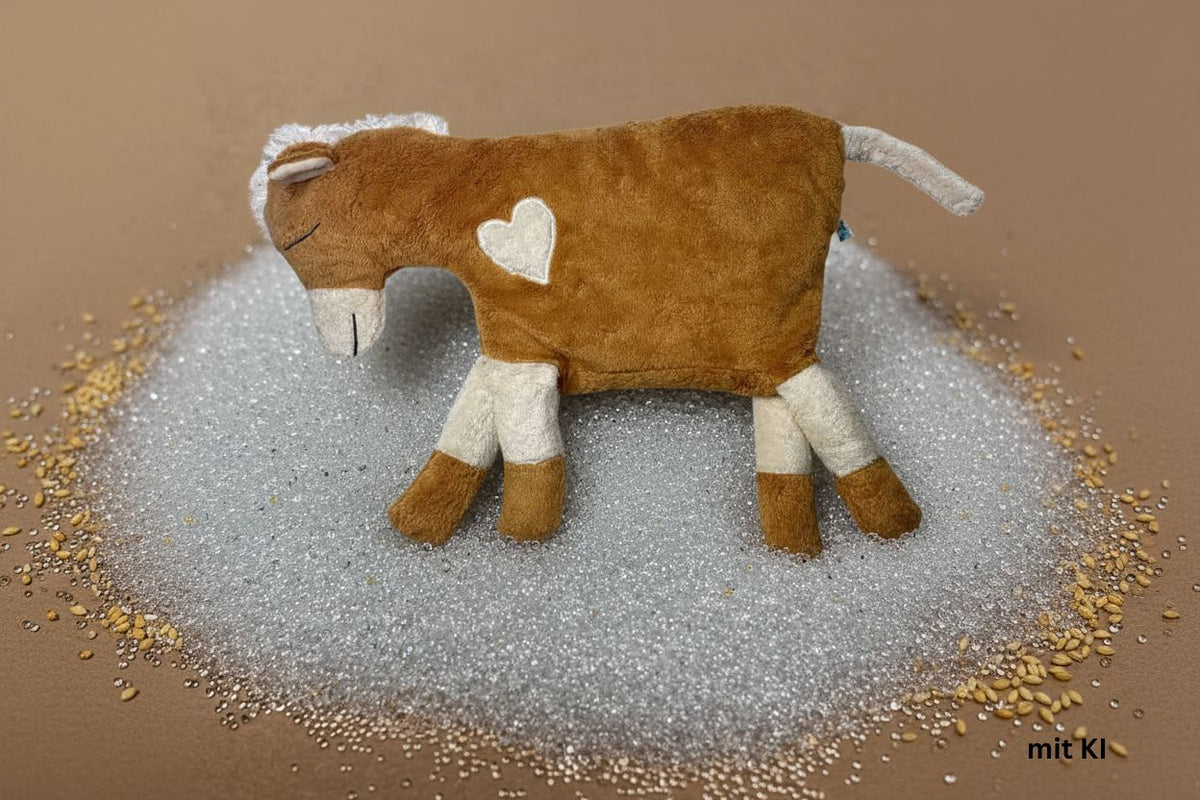 bio Kuschelkissen Pferd messing Gewichtes Kissen  mit Glasperlen , GOTS zertifiziert – PAT & PATTY