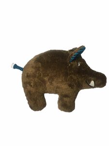 Bio Kuscheltier Wildschwein braun -Handgefertigt Von PAT & PATTY aus GOTS zertifizierte Baumwolle kbA